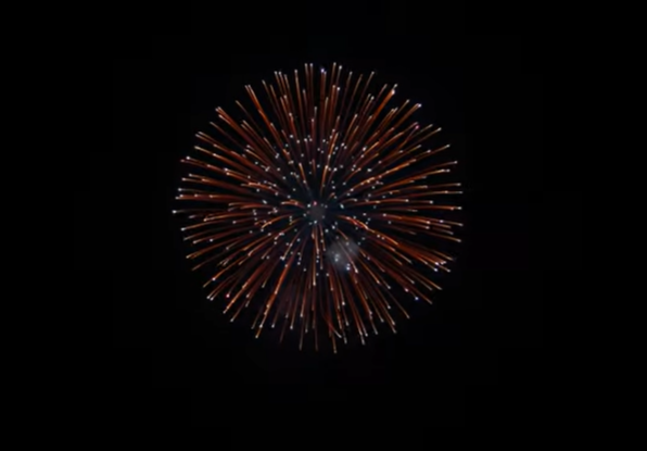 8" Blue to Purple Chrys, Lemon Pistil w/ Red Tail