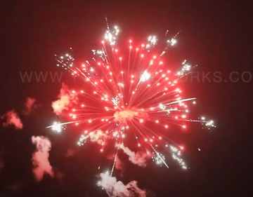 036-TS-SS150OT94 · 6" Silver Pine Needle w/ Blood Red Pistil